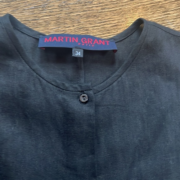 Martin Grand black 100% linen dress - Picture 3 of 4